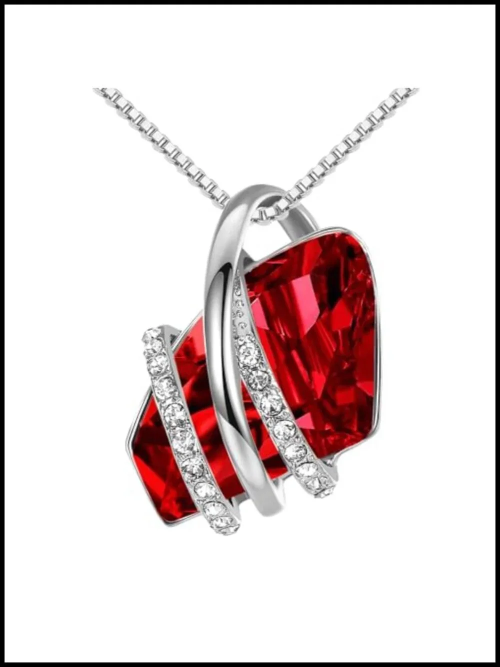 Wish Stone Pendant Necklace, 18K Rose Gold Plated/Silvertone, 18